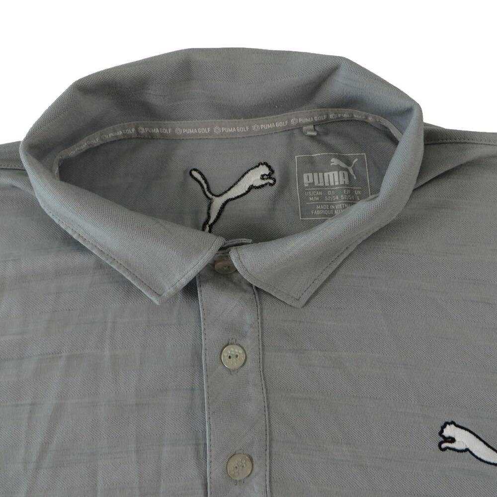 Puma Cobra Tour Performance Stretch Gray Golf Polo Shirt Men's Medium View 3
